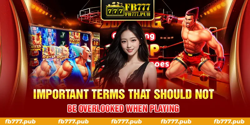 IMPORTANT TERMS THAT SHOULD NOT BE OVERLOOKED WHEN PLAYING